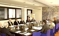 The Zip board of directors during a meeting