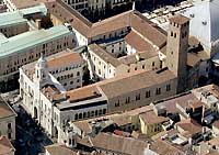 Veduta aerea di Palazzo Moroni, Municipio di Padova